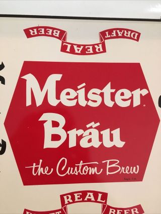 Peter Hand Brewery Chicago Meister Brau Vintage Beer Tray 13”x13” Early 1960’s 2