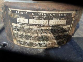 Vintage Briggs & Stratton 6B H Engine Shroud,  Cover 2