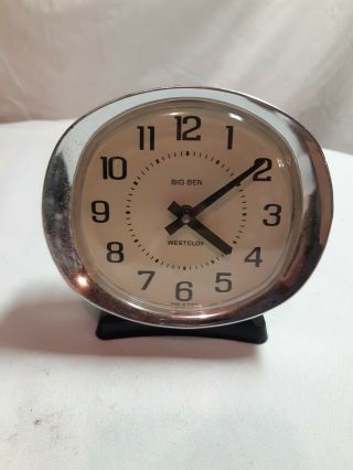 Vintage 60s - 70s Big Ben Alarm Clock By Westclox,  Made In Usa Pre - Owned