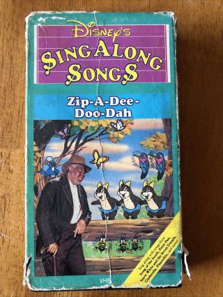 Disneys Sing Along Songs Zip A Dee Doo Dah Vhs Tape Vintage 1986