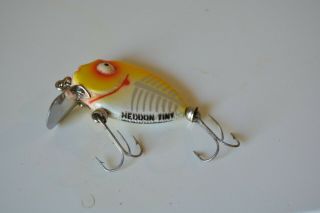 Vintage Heddon Tiny Punkinseed Yellow Shore Spook