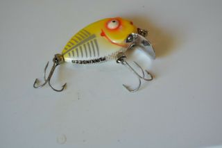 Vintage Heddon Tiny Punkinseed Yellow Shore Spook 2