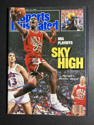Sports Illustrated - May 16,  1988 - Sky High Michael Jordan Cover Nba Playoffs