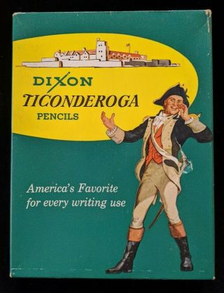1930s Dixon Ticonderoga Pencils Store Display Box Only 1388 No.  2 Tipped Vintage