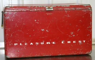 Vintage Pleasure Chest Antique Metal Cooler Progress Refrigerator Company Ky