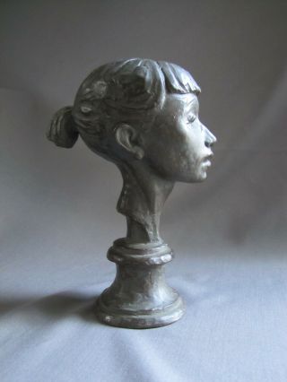 Vintage Mid Century Fred Press Bust Statue Sculpture of a Lady / Woman 2
