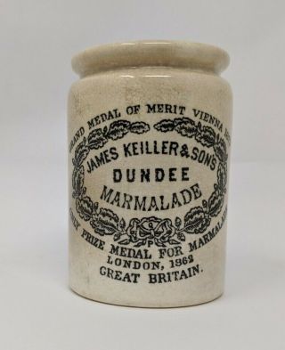 Antique Dundee James Keiller & Sons Marmalade Crock 1870s