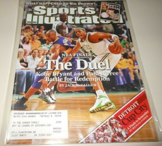 June 16,  2008 Sports Illustrated Kobe Bryant Los Angeles Lakers Si Paul Pierce