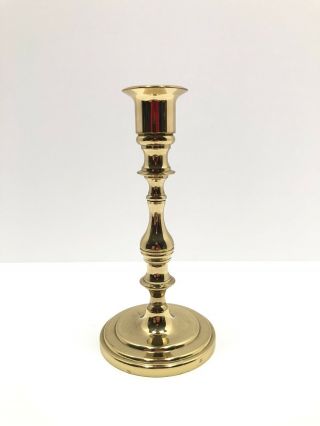 Vintage - Virginia Metalcrafters Colonial Williamsburg Brass Cw Candlestick 7 " Tall