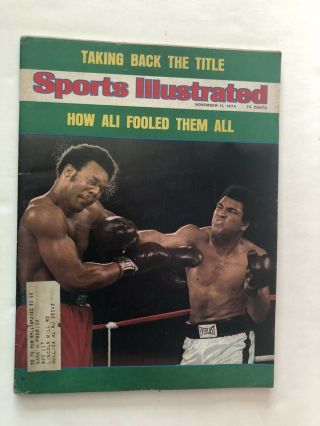 Vintage Sports Illustrated Mag - Muhammad Ali & George Foreman Cover - 11/11/74