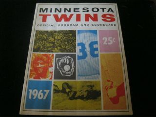 Minnesota Twins Official Program And Scorecard 1967 Vs Chicago White Sox