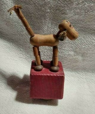 Vintage Push Puppet Collapsible Dog Thumb Toy
