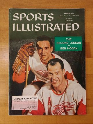 Sports Illustrated March 18 1957 Gordie Howe Ted Lindsay Detroit Red Wings Cover