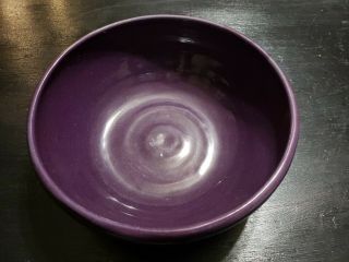 Vintage Cornelison Bybee Pottery Purple Blue Glaze Kentucky 10 " Round Bowl