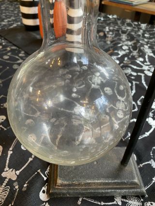 Antique Round Bottom Glass Flask With Stand Bunsen Burner Lab Chemistry Vase 16” 2