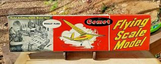 Vintage Comet Flying Scale Model Y13 Gull Rubber Powered Made In Chicago Balsa