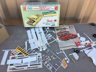 Amt 1961 Pickup Truck With Trailer Model Kit Box Instructions,  Spare Parts Only