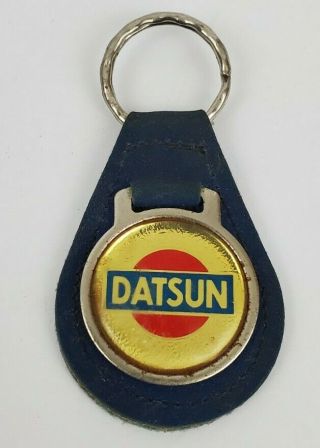 Vintage Datsun Suede Keyring Key Fob Keychain Car Collector Stocking Stuffer