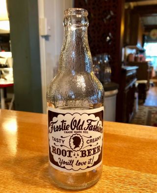 Vintage Frostie Old Fashion Root Beer Bottle Jefferson Bottling Punxsutawney Pa