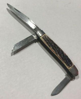 Vintage Colonial Prov.  Usa 3 Blade Pocket Knife Pat 3317996