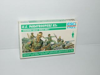 Vintage Esci Ertl U.  S.  Paratroopers Screaming Eagles Wwii Figures 1/72