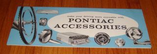 1958 Pontiac Accessories Sales Brochure Chieftain Star Chief
