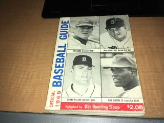 1969 Sporting News Spike Baseball Guide Pete Rose Bob Gibson On The Cover