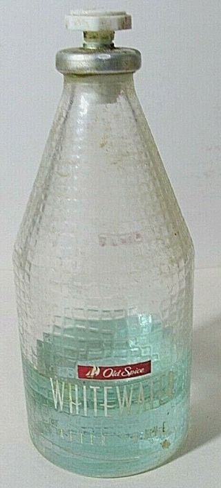 Vintage Old Spice Whitewater After Shave 3.  4 Fl Oz Bottle About 1/3 Full