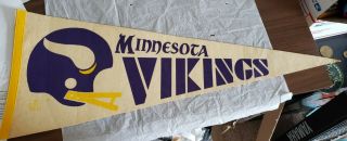 Vintage Pennant Minnesota Vikings Football Team Nfl Full Size