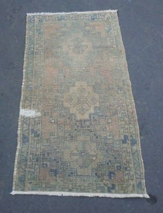 Antique Small Rug Doormat Handmade Rug Wool Rug Turkish Rug Oushak Rug 2x3 Feet