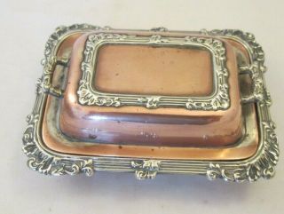 Vintage Novelty Miniature Silver Plated Butter Dish In The Shape Of A Tureen