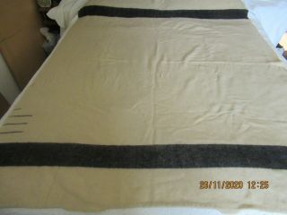 Antique Vintage Trapper Wool 3 1/2 Points Blanket 54x70  "