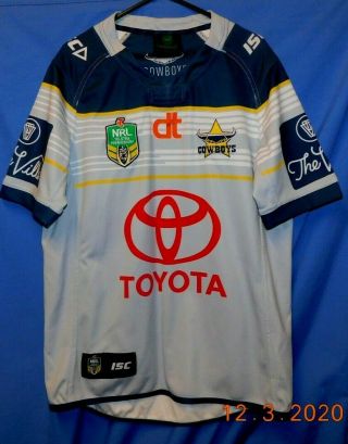 2014 Vintage North Queensland Cowboys Nq Nrl Rugby League Jersey 38 " Mens Small