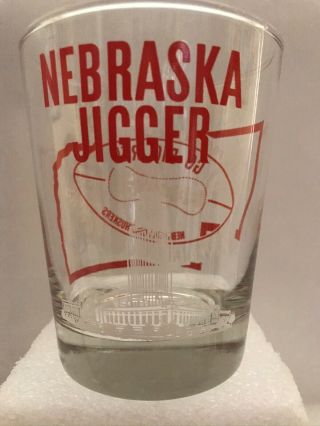Vintage 1970 - 71 Nebraska Cornhusker National Championships Go Big Red Jigger