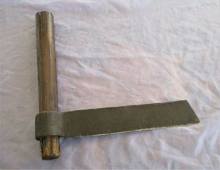 Vintage Antique Hand Forged Blacksmith Made Froe With 10 Inch Cutting Edge