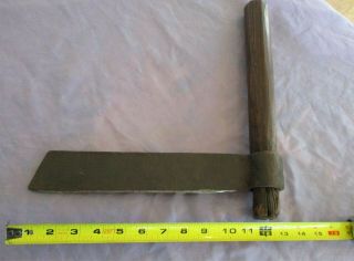 VINTAGE ANTIQUE HAND FORGED BLACKSMITH MADE FROE WITH 10 INCH CUTTING EDGE 3