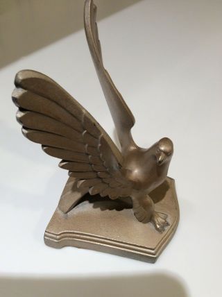Antique 1930’s Art Deco Signed Frankart Eagle Bird Bookend Doorstop