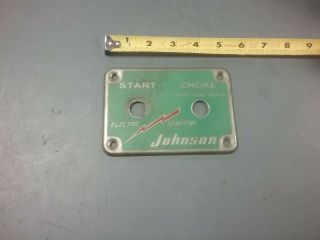Dash Plate For An Antique Johnson Outboard Motor 1950 