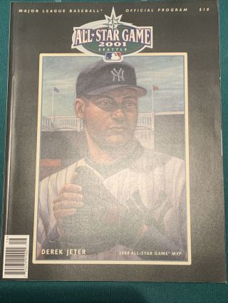 Major League Baseball 2001 All Star Game Official Program Derek Jeter
