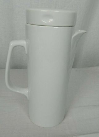 Vintage Mid Century White Schmid Coffee Pot Teapot Pitcher
