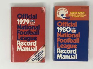 Official National Football League Record Manuals (nfl 1979 And 1980 - Set Of 2)
