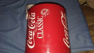 Vintage Coca Cola Classic Ice Bucket With Lid