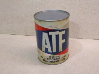 Vintage Oil Company Atf Oil Can Cardboard Chevrolet Dragster Buick