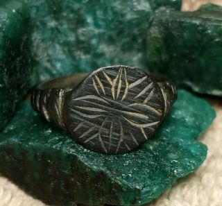 2,  000 Yr Old Time Of Christ Jesus Ancient Roman Bronze Ring Size 7