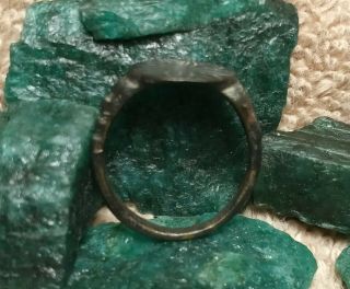 2,  000 YR OLD TIME OF CHRIST JESUS ANCIENT ROMAN BRONZE RING size 7 2