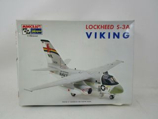 Vintage Hasegawa Mini Craft Lockheed S - 3a Viking Model Kit 1:72