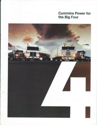 Truck Engine Brochure - Cummins Power For The Big Four 4 - C1973 (t3253)