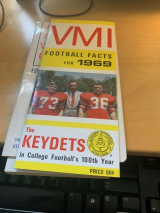 1969 Vmi Virginia Military Institute Football Media Guide