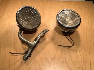 Pair Old Antique Vintage 1920s 1928 1929 1930 Chrysler Car Cowl Lights Lamps