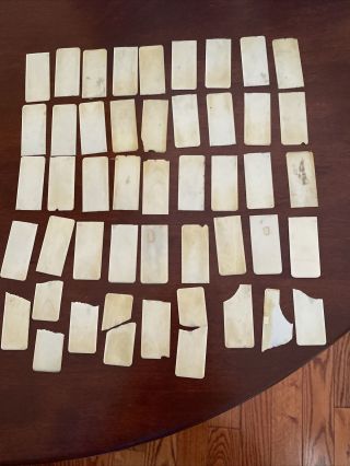 Vintage Early 1900’s White Piano Key Tops Salvage Art Repurpose
